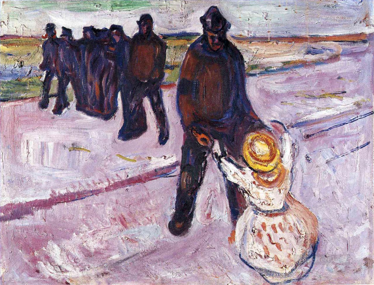 worker and child 1908 Edvard Munch Oil Paintings